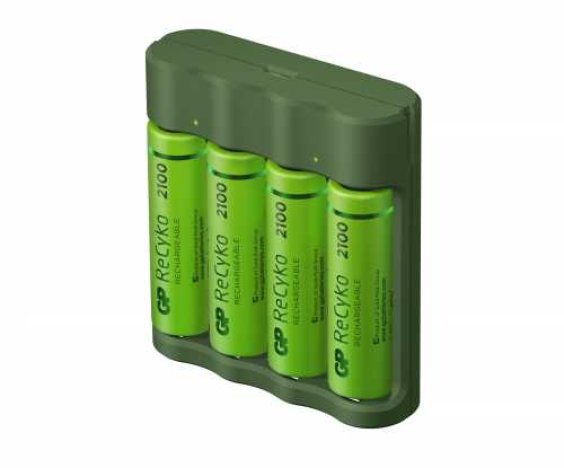 Incarcator B421 AA AAA (R3 R6) NiMH acumulatori 2100mAh 4 buc GP